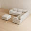 Canapé modulaire en L avec repose-pieds amovible Chenille-218806736