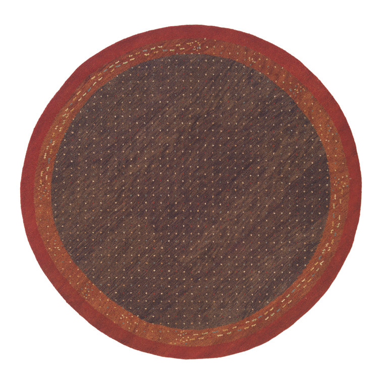 Tapis rouille en laine noué à la main Maben