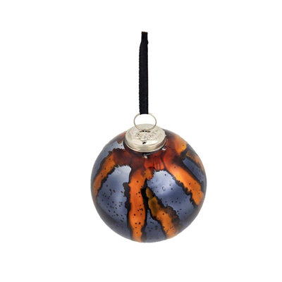 D3.9" Christmas Ball Ornaments, Glass Decorative Hanging Ball Christmas Tree Ornaments For Holiday Party Decorations, Set Of 6
