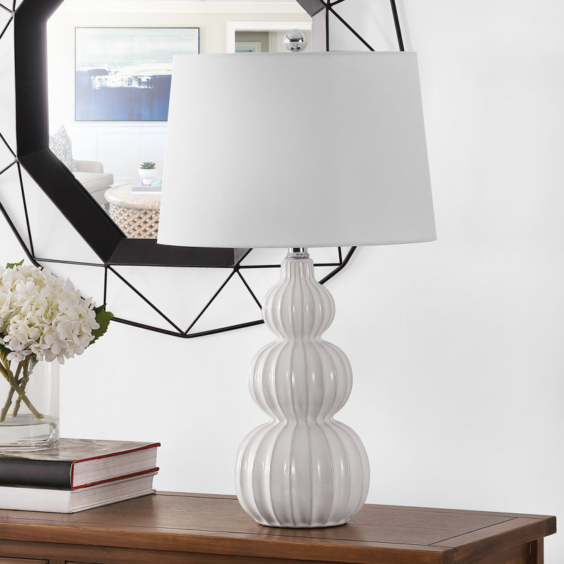 Lampe de table 25,5 "Arlinda, Blanc