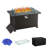 Quadrell 6 - Person Outdoor Wicker Patio Conversation Furniture Set with Optional Fire Pit Table-1810013346-1746821164