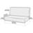 RV Dinette Cushion Cover Waterproof High Elasticity Corn Particle Texture Solid Colour Machine Washable Booth Protective Sleeve for 99-127cm RV Seat-456106088