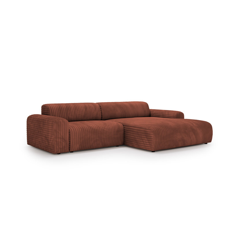Tashari 3 Seater Corner Sectional, Brick Red
