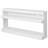 73" White TV Stand With Open Storage Shelves And Cable Management