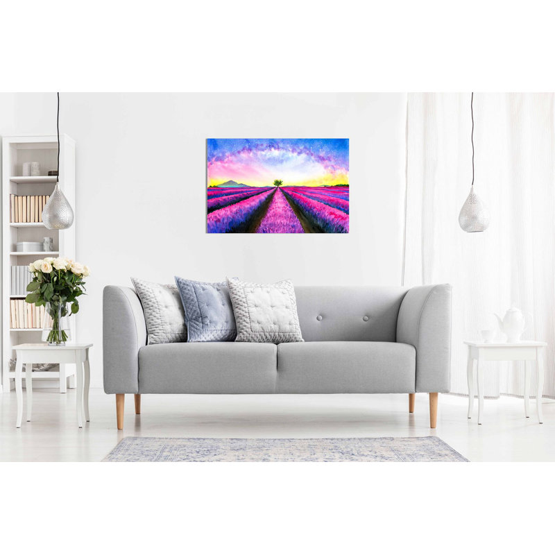 Lavender - Wrapped Canvas Painting, 20cm H x 31cm W