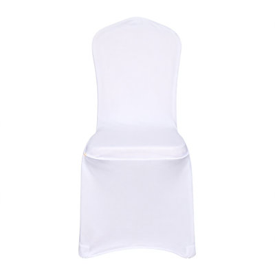 Stretch Spandex Chair Covers, Universal Fitted Slipcovers For Folding Chairs, Set Of 2 (White)