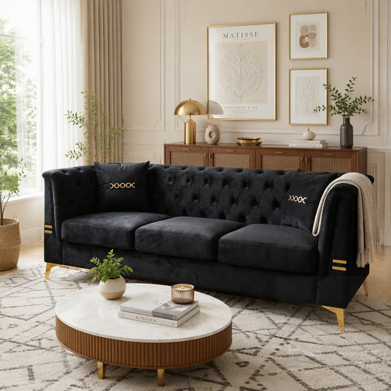 82.68'' Velvet Sofa