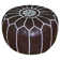 Cherise Moroccan Leather Pouf