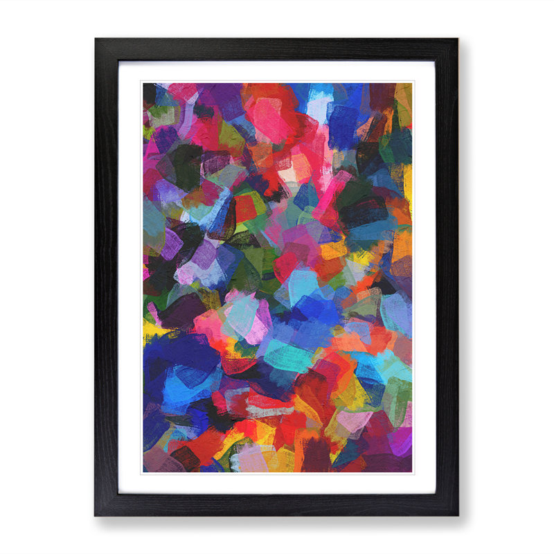Dynamic Change Abstract - Single Picture Frame Painting, Black, 64cm H x 46cm W x 2cm D