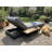 Outdoor Chaise Lounge Wood Pool Chair Lounger Patio Furniture With Cushion and Built-In Teak Side Table-2033109447-2019724174