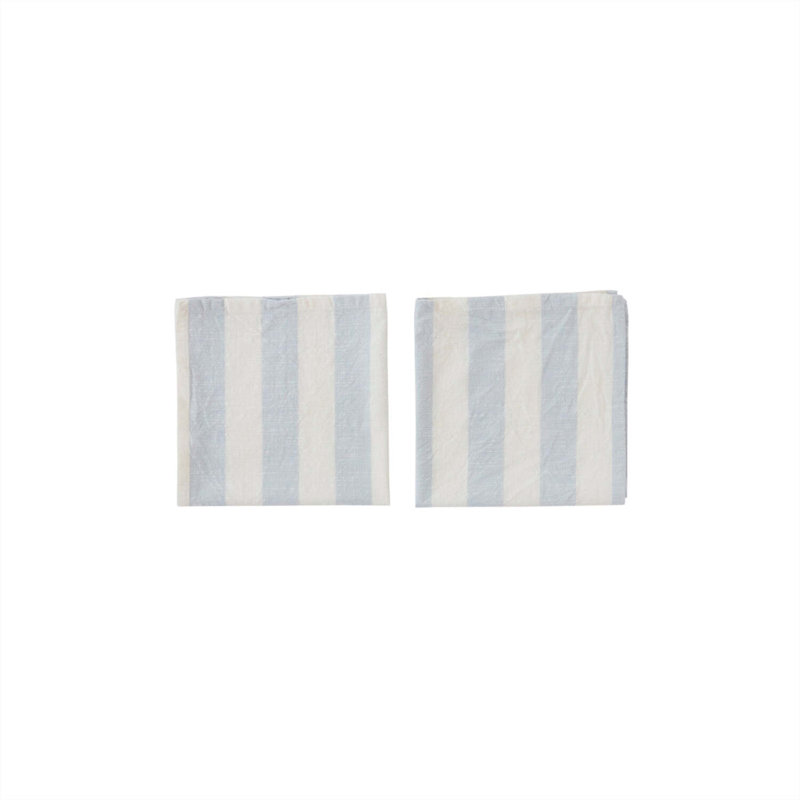 Cotton Square Napkins, Ice Blue