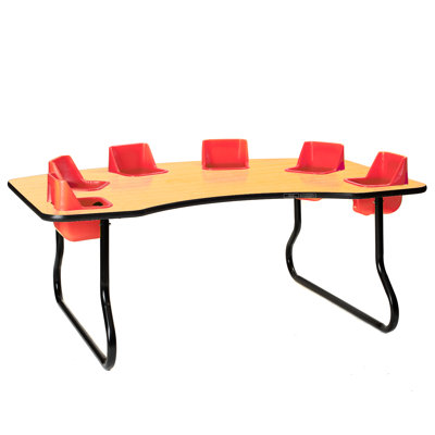 Laminate Adjustable Novelty 6 Students Activity Table & Chairs