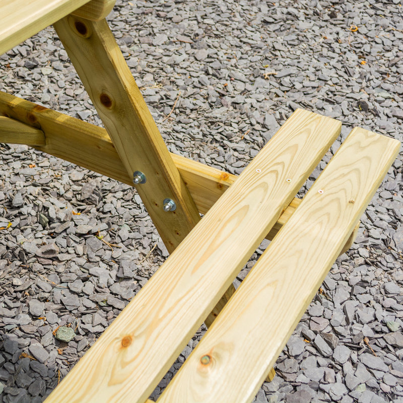 Rowlinson Traditional Picnic Table, 71cm H x 120cm W x 180cm D