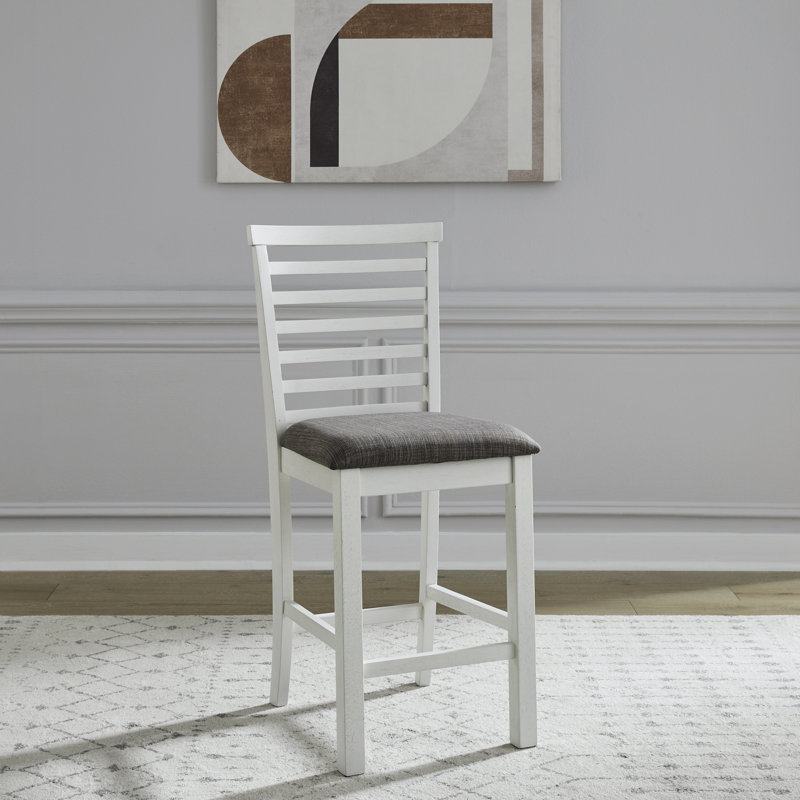 Luz Upholstered Counter Height Dining Chair, White