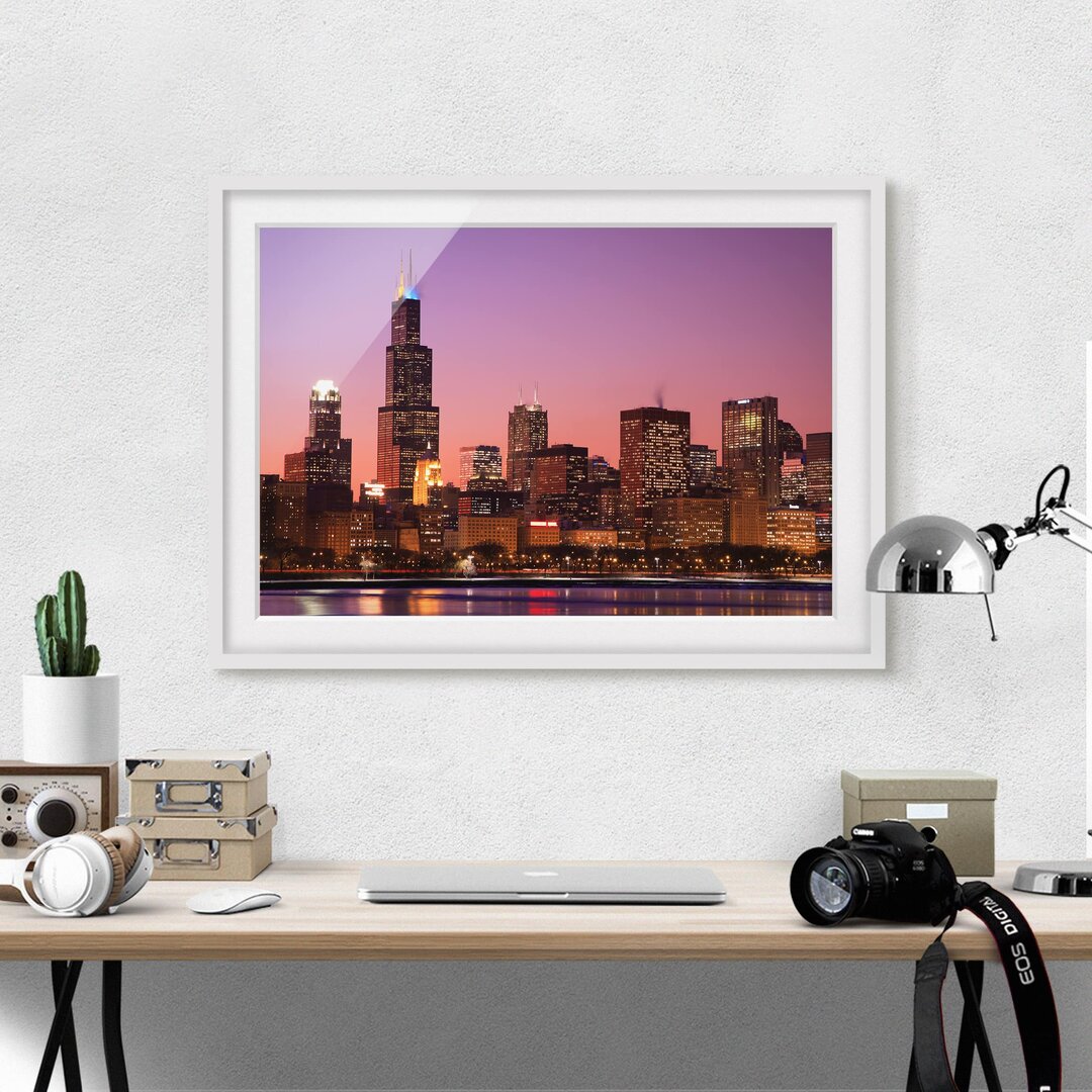 Gerahmtes Poster Chicago Skyline