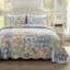 Ensemble de courtepointe 3 pièces très grand Greenland Home Fashions Emma Gray 105 x 95 + 20 x 36 (2)-292521723