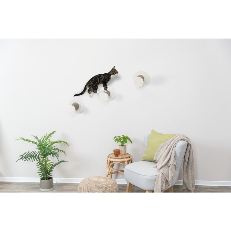 Perchoir pour chat 9 po , Gris / blanc, H 8,75 po x l 7,5 po x P 7,5 po