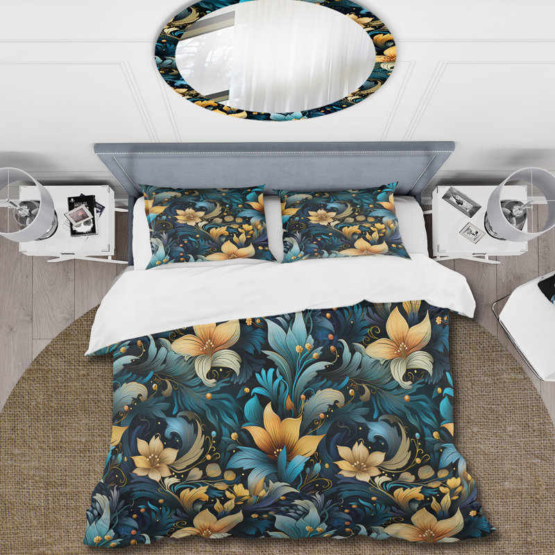 Literie moderne à motif cachemire boho moderne II, Housse de couette simple + 1 taie décorative stan