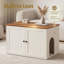 Armoire pour litière pour chat, ensemble pour chat super rapide, blanc et brun-522723268