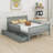Storage Bed Frame For Kids, Wood Bed With 2 Drawers,Platform Bed With Guardrails On Both Sides For Kids, Girls, Boys-284623385-284623388