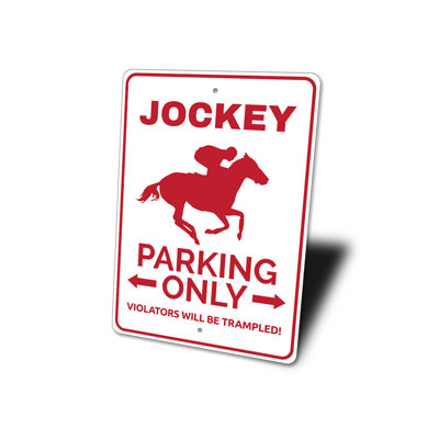 Jockey Parking Aluminum Sign