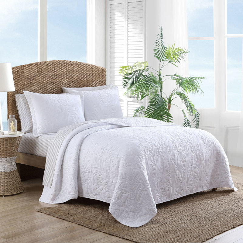 Courtepointe réversible en coton Tommy Bahama, Blanc, Double/grand