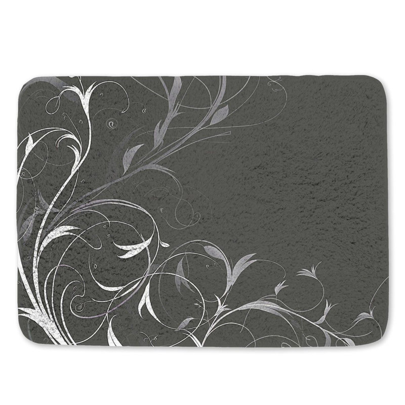 Scherzer Microfiber / Microsuede Non-Slip Bath Mat, 17"W x 24"L