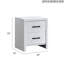 Table de chevet 2 tiroirs Morris - blanc-682721399