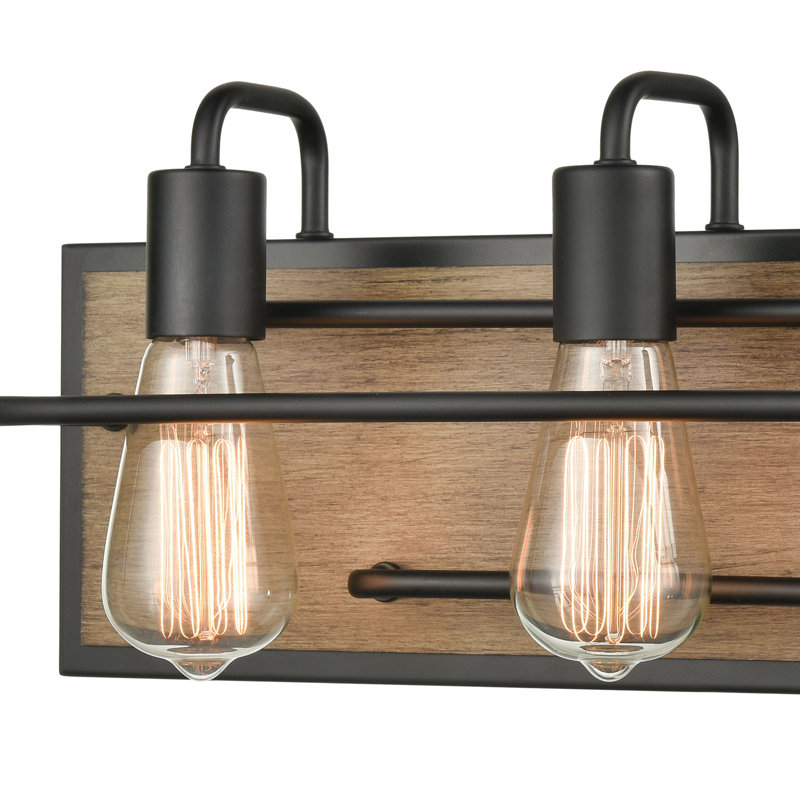Éclairage pour salle de bain 3 lumières de 20 po de large Copley - noir mat, H 8 po x l 20 po x P 6 po, Trois lumières