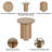 Modern Neutral Wooden Living Room End Table, Side Table 18"-719150270
