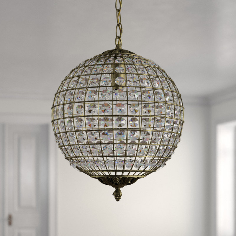 Andrews 1 - Light Antique Bronze Pendant, 1 Light, 15" H x 12" W x 12" D