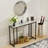 39.4" Marble Console Table Sintered Stone High-End Sofa Side Table-1837535092
