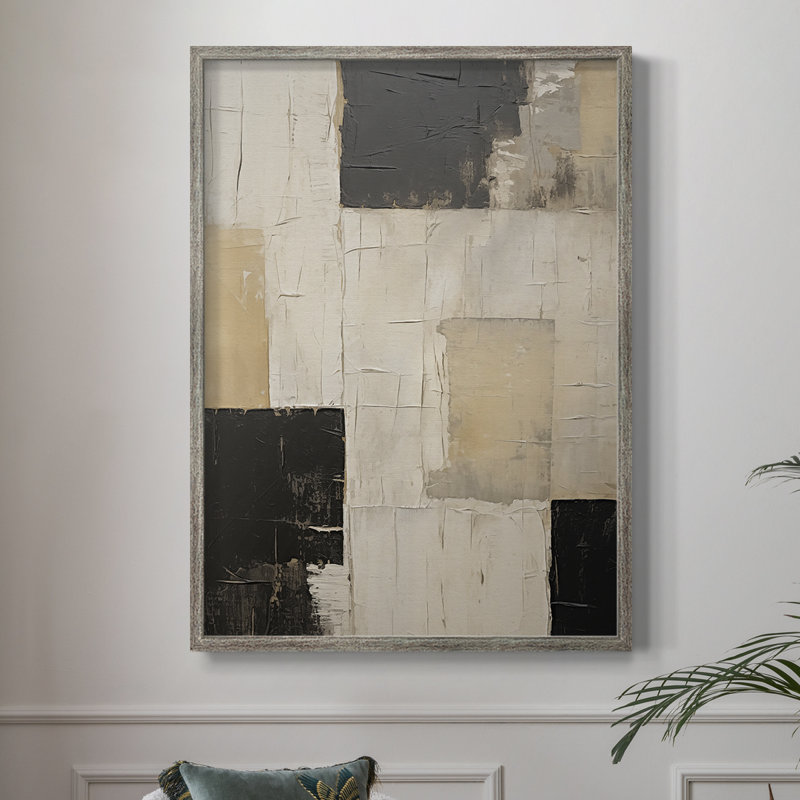 ABSTRACT Series CDXC III, reproduction encadrée - bois massif, H 21 po x l 17 po