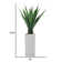 63.6'' Artificial Agave In A Square Beige Fiberstone Planter