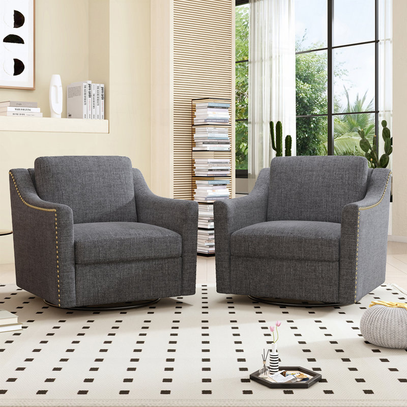 Fauteuil moderne pivotant, Gris 
