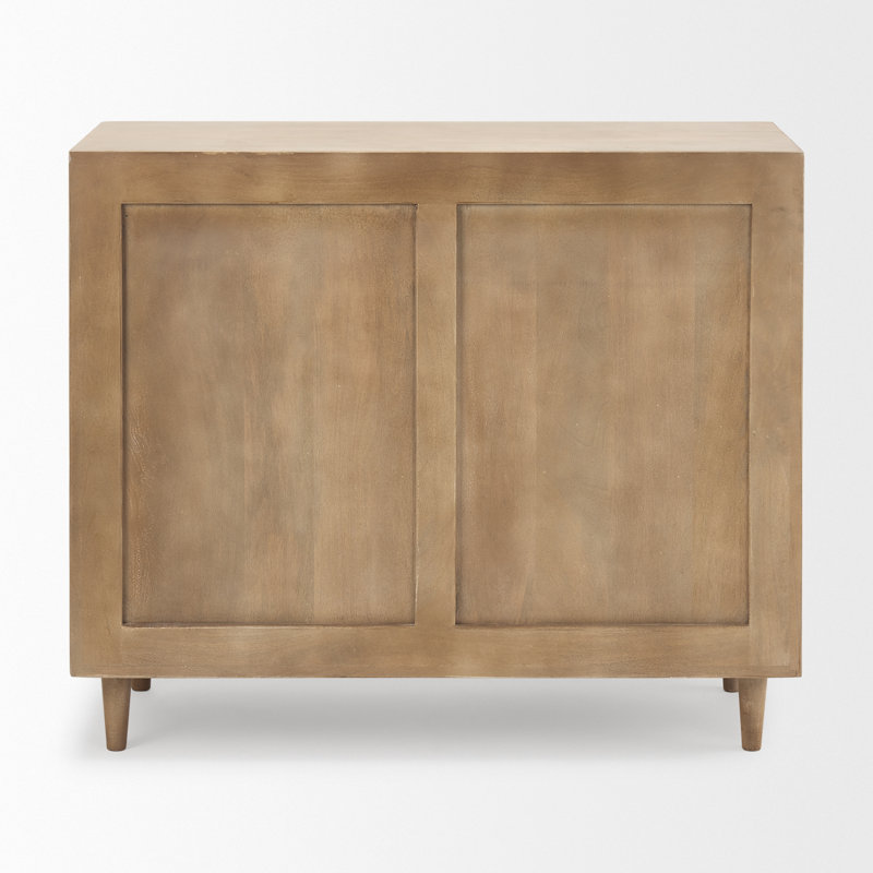 Solid Wood Accent Cabinet, Light Brown