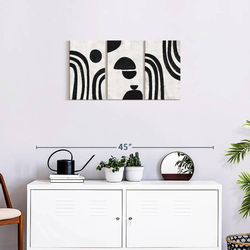 Impression sur toile simple et abstraite, H 15 po x l 32 po