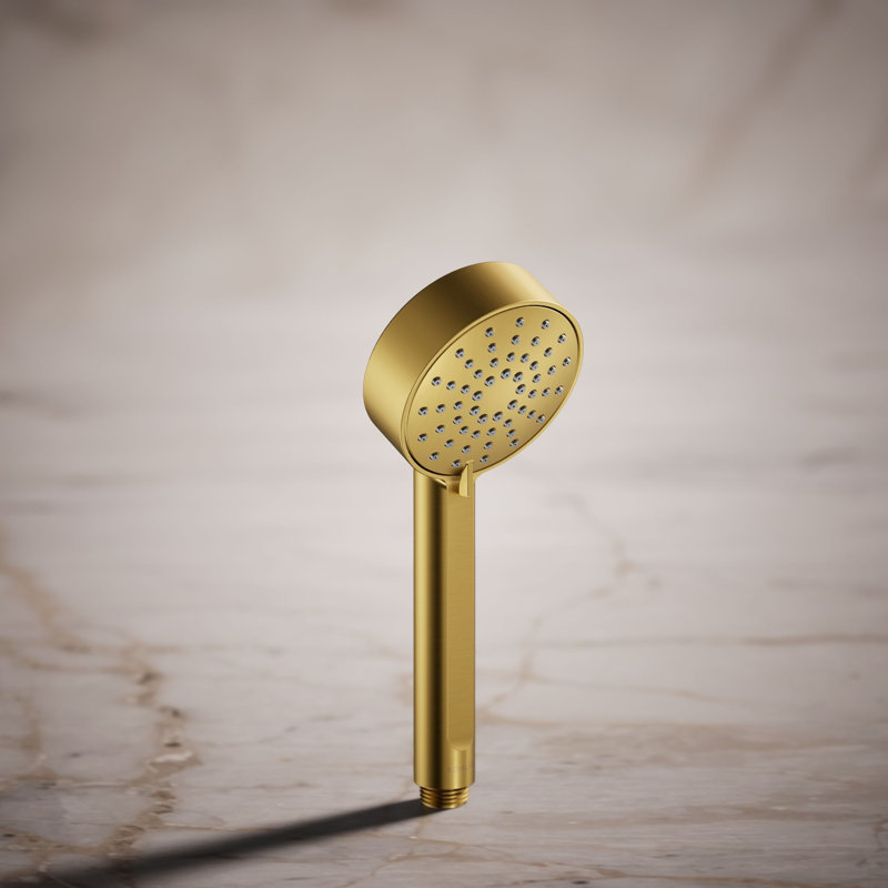 Elate Three-Function Handshower, 2.5 GPM, Brushed Brass