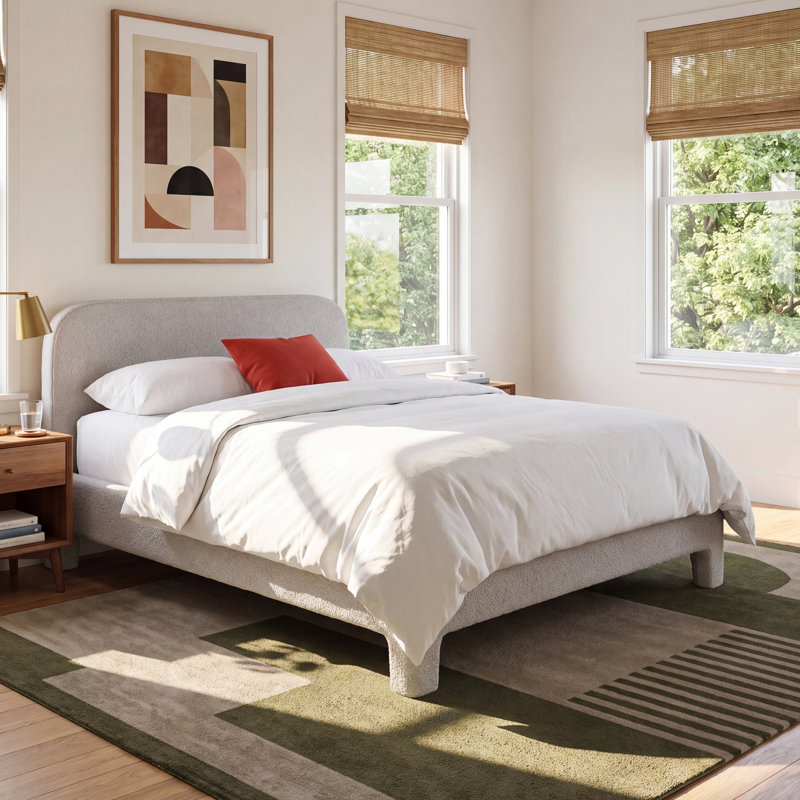Illy Upholstered Standard Bed, King, Classic Linen Linen