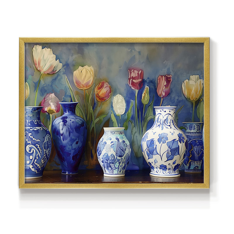 Série florale-Cxx - reproduction encadrée, H 11 po x l 14 po