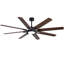 72" 8 Blade Ceiling Fan With Remote Control And Led Light