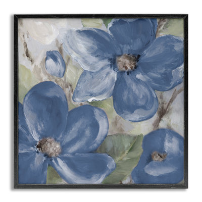 Silently Blue Bloom Framed Giclee Art by Lanie Loreth