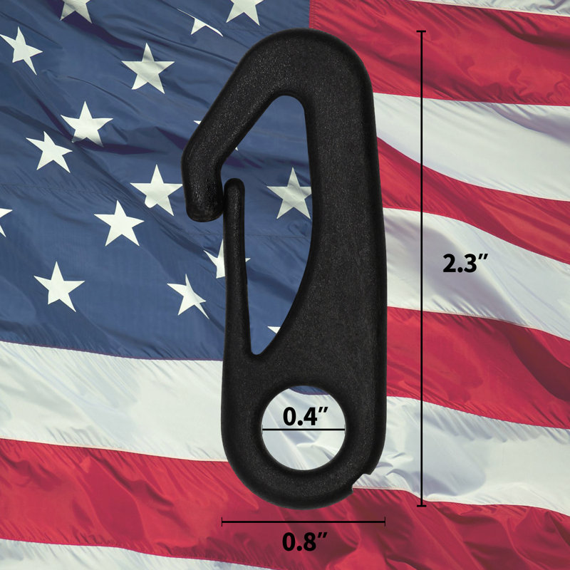 Flagpole Snap Hook Clips Flag Pole Attachment Accessory (set Of 4)