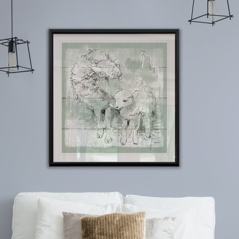 Gentle Lamb I - reproduction de cadre photo, H 22,5 po x l 22,5 po x P 1,5 po
