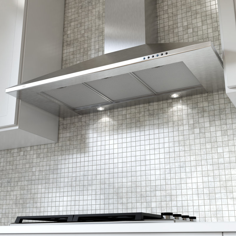 30" 600 CFM Convertible Wall Mount Range Hood, Stainless Steel, 30"