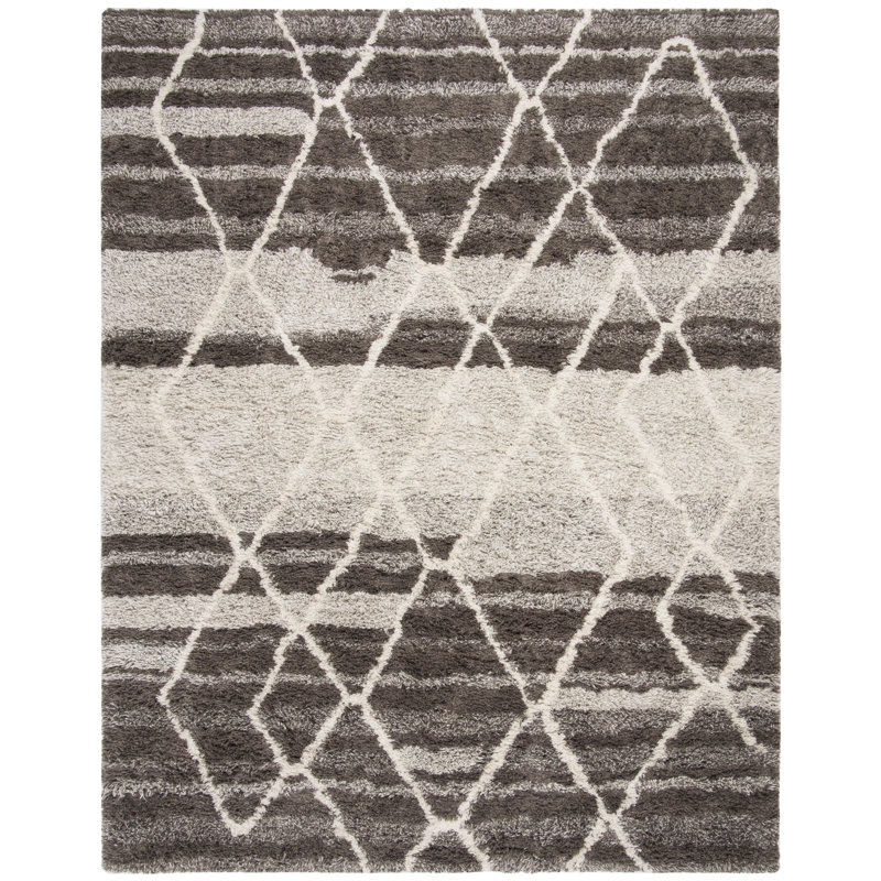 Probst Hand Tufted Wool Geometric Rug, Rectangle 8' x 10'