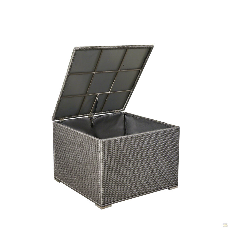 Outdoor Storage Box - Grey With Iron Frame, 32.8 In. Depth X Width 24.72 Height, Extra For Patio Iron, Necessity