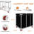 Heavy Duty Commercial Laundry Cart With Wheels - 11.35 Bushel Capacity, Reinforced Steel Frame, 440 Lbs Load Capacity, Detachable Liner Bags