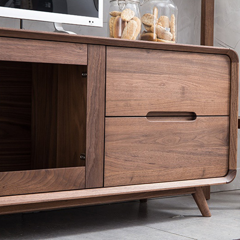 Durable black walnut TV cabinet TV Stand, 86.61"