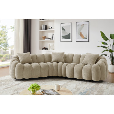 Upholstered Standard Sofa with Flared Arms
